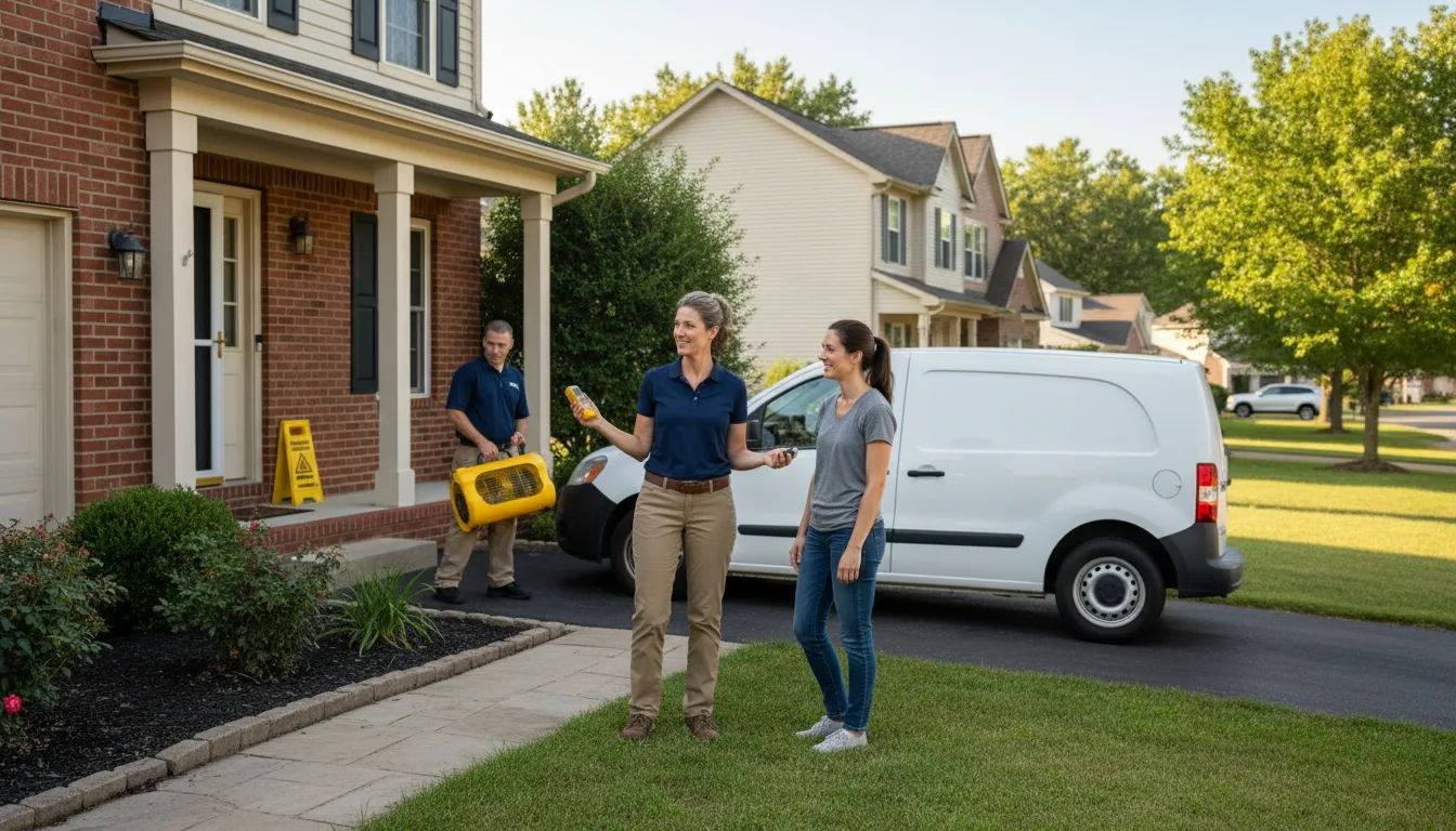 Water restoration image for Dehumidification And Cleanup Services in Shamrock, TX